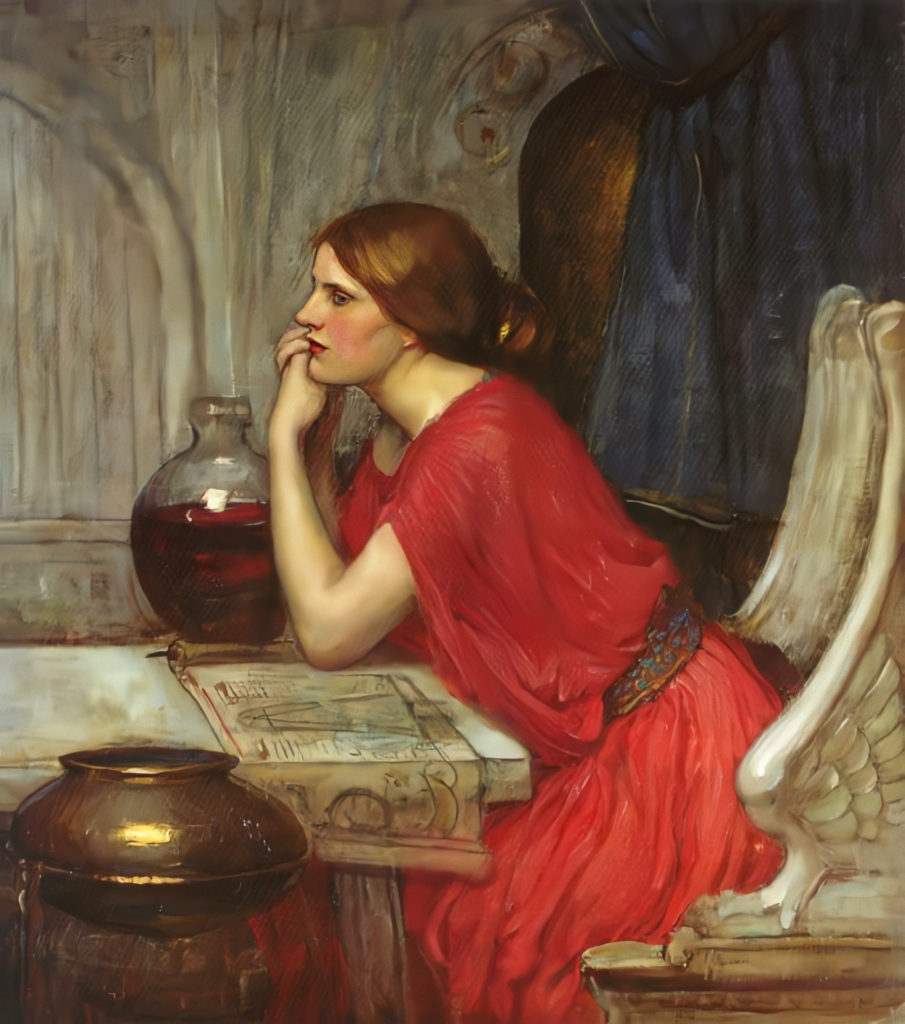 The other version of The Sorceress by John William Waterhouse