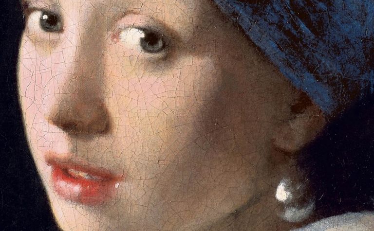 Tronie: Johannes Vermeer, The Girl with a Pearl Earring, 1665, Mauritshuis, The Hague, Netherlands. Detail.
