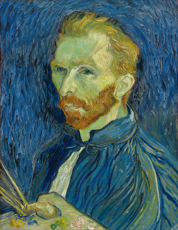 van Gogh self-portrait: Vincent van Gogh, Self-portrait, August 1889, National Gallery of Art, Washington