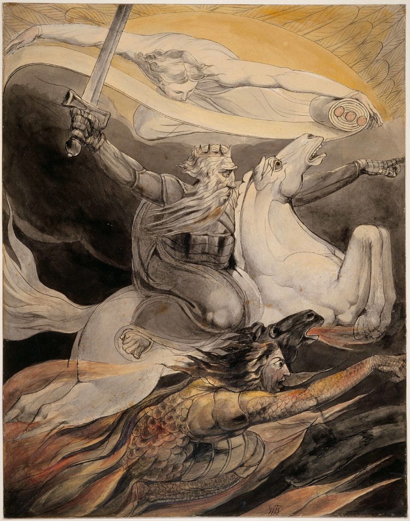 William Blake, Death on a Pale Horse, ca. 1800, The Fitzwilliam Museum, Cambridge, UK. 