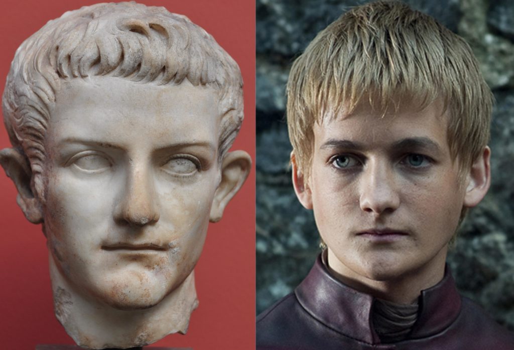 left - Head of Caligula, Ny Calsberg Glyptotek, Copenghagen, right - Joffrey Baratheon
