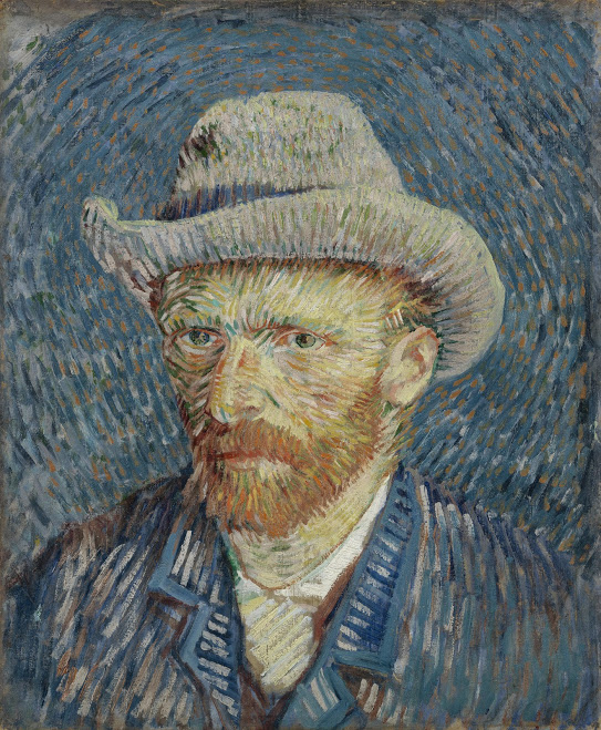 Vincent van Gogh, Self-Portrait with Grey Felt Hat, September-October 1887, Credits : Van Gogh Museum, Amsterdam (Vincent van Gogh Foundation)