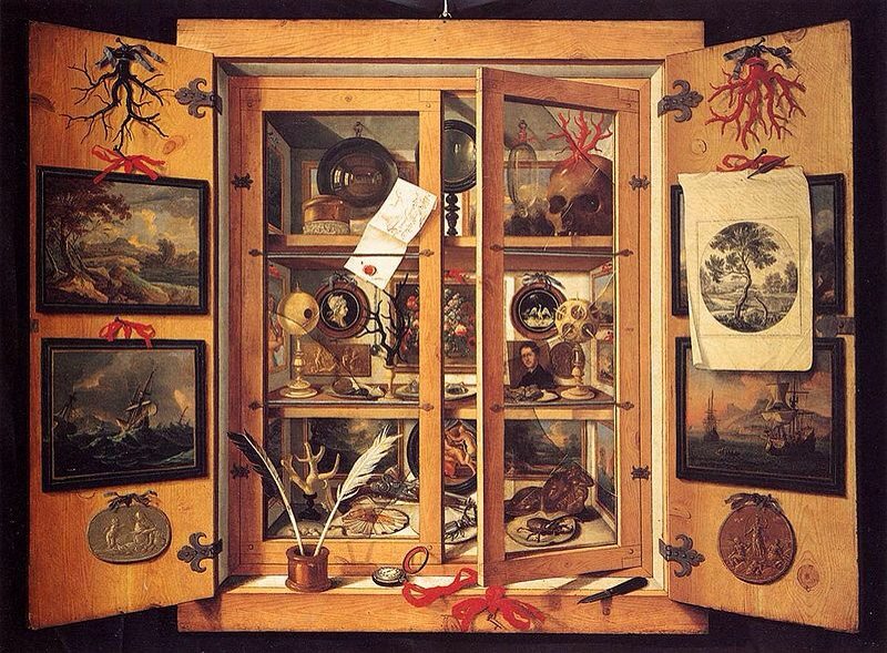 Domenico Remps, Cabinet of Curiosities, 1690, Museo dell'Opificio delle Pietre Dure, Florence, Italy. Cabinets of Curiosities; wunderkammer
