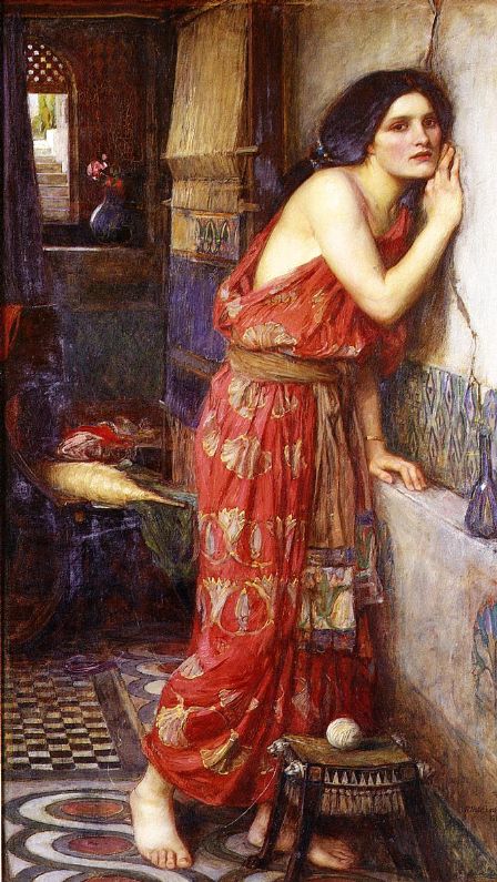 A Midsummer Night’s Dream in art:. John William Waterhouse, Thisbe, Thisbe listening through a crack in the wall