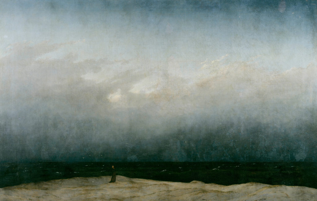 Alte Nationalgalerie Highlights: Caspar David Friedrich, Monk by the Sea, 1808-10, Alte Nationalgalerie, Berlin, Germany.