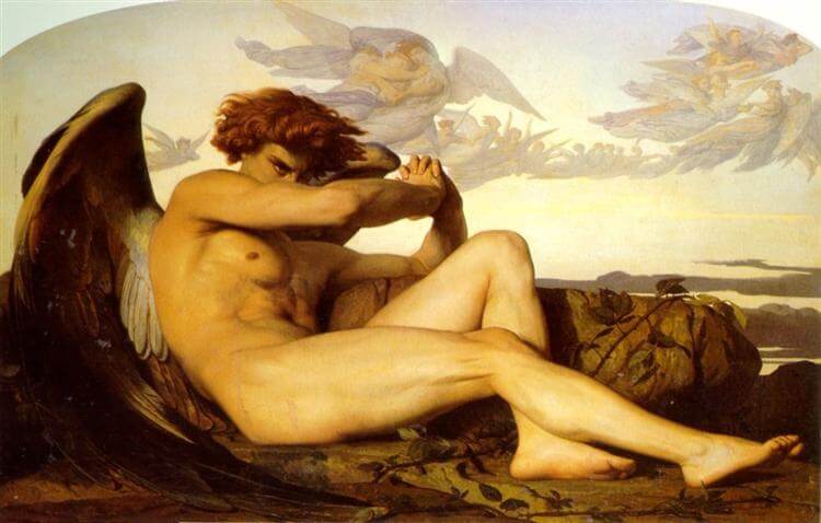 Male nudes in art history: Alexandre Cabanel, The Fallen Angel, 1847