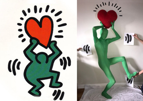 Keith Haring Pride: Getty Museum Challenge, Recreation of Keith Haring's Red Hot + Dance
