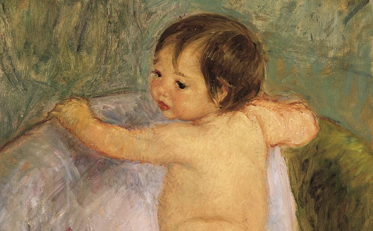 Babies in art: Mary Cassatt, The Child, 1905, Speed Art Museum, Louisville, KY, USA. Detail.
