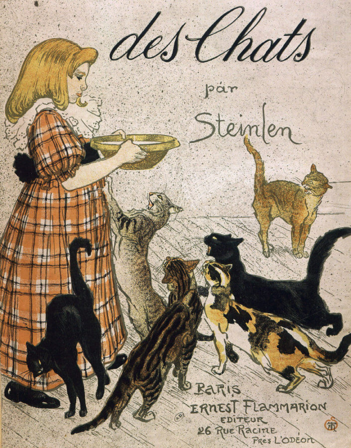Vintage Parisian Advertisements: Theophile Steinlein, Des chats, Vintage Parisian advertising posters: 