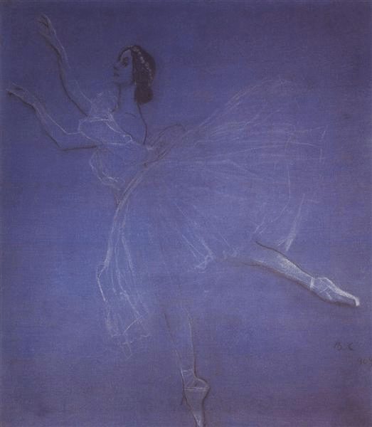 Valentin Aleksandrovich Serov, Anna Pavlova in the Ballet Sylphyde,