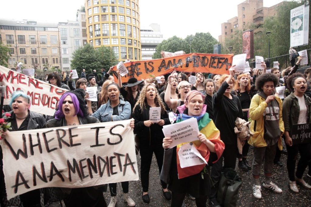 feminist artists The "Where is Ana Mendieta" protest outside Tate Modern