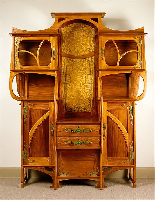 Gustave Serrurier-Bovy, Cabinet-vitrine, 1899, Red narra wood, ash, copper, enamel, glass, Gift of Mr. and Mrs. Lloyd Macklowe, 1981, The Metropolitan Museum of Art, New York, USA.