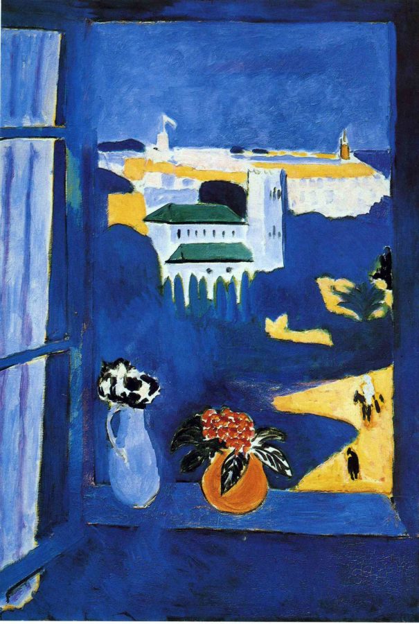 A view of the bay of Tangier, painted by Henri Matisse. Henri Matisse, Landscape Viewed from a Window
