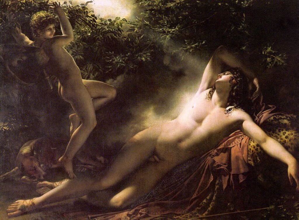 Male nudes in art history: Anne-Louis Girodet, The Sleep of Endymion