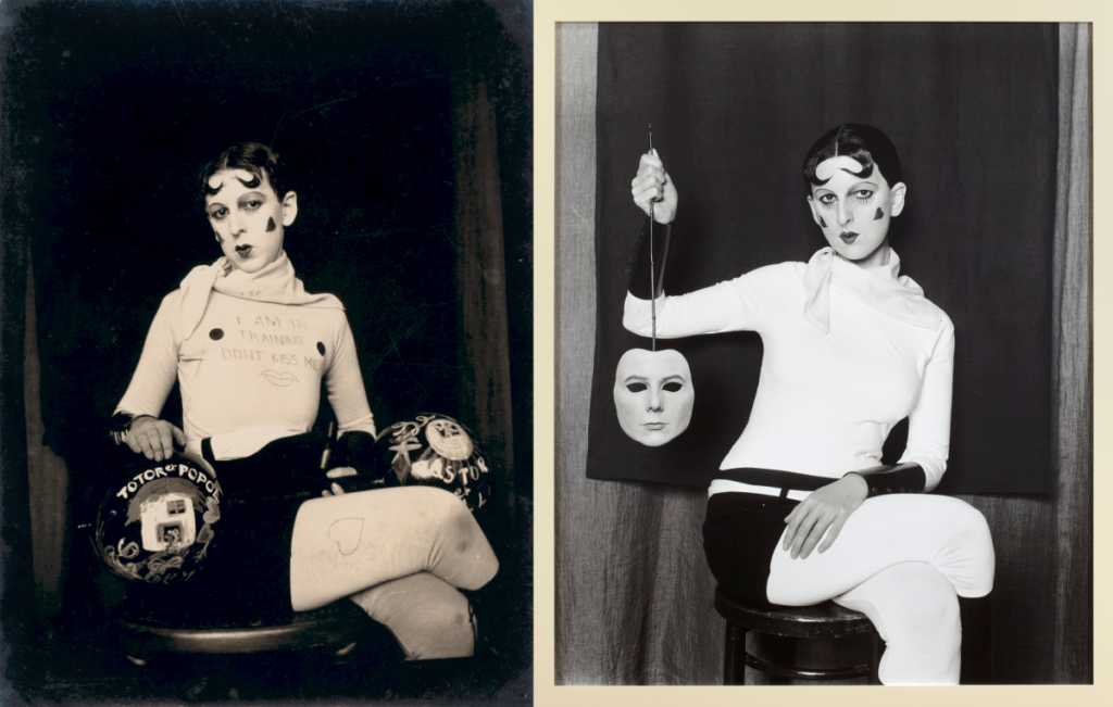 Claude Cahun, I am in training, don't kiss me Gillian Wearing, Me as Cahun holding a mask of my face