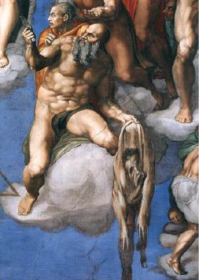 St. Bartholomew, Michelangelo self portrait 