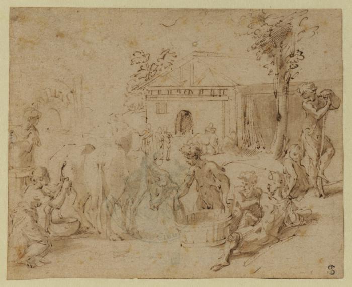 Parmigianino farm scene of everyday life Parmigianino, Rustic Scene; Renaissance life