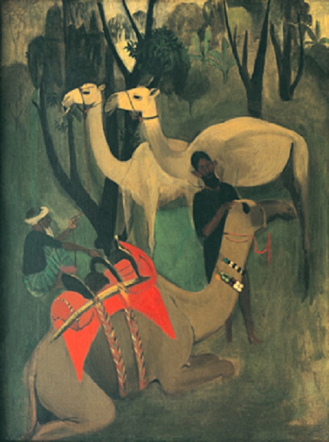 Impressionists dailyart Amrita Sher-Gil, Camels, 1941, National Gallery of Modern Art, New Delhi, India. 