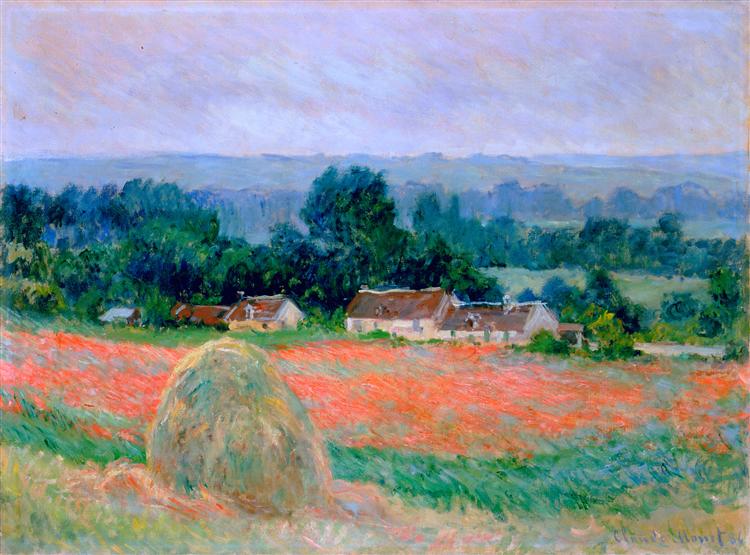 everything about the impressionism: Claude Monet, Haystack at Giverny, 1886, Hermitage Museum, Saint Petersburg, Russia.
