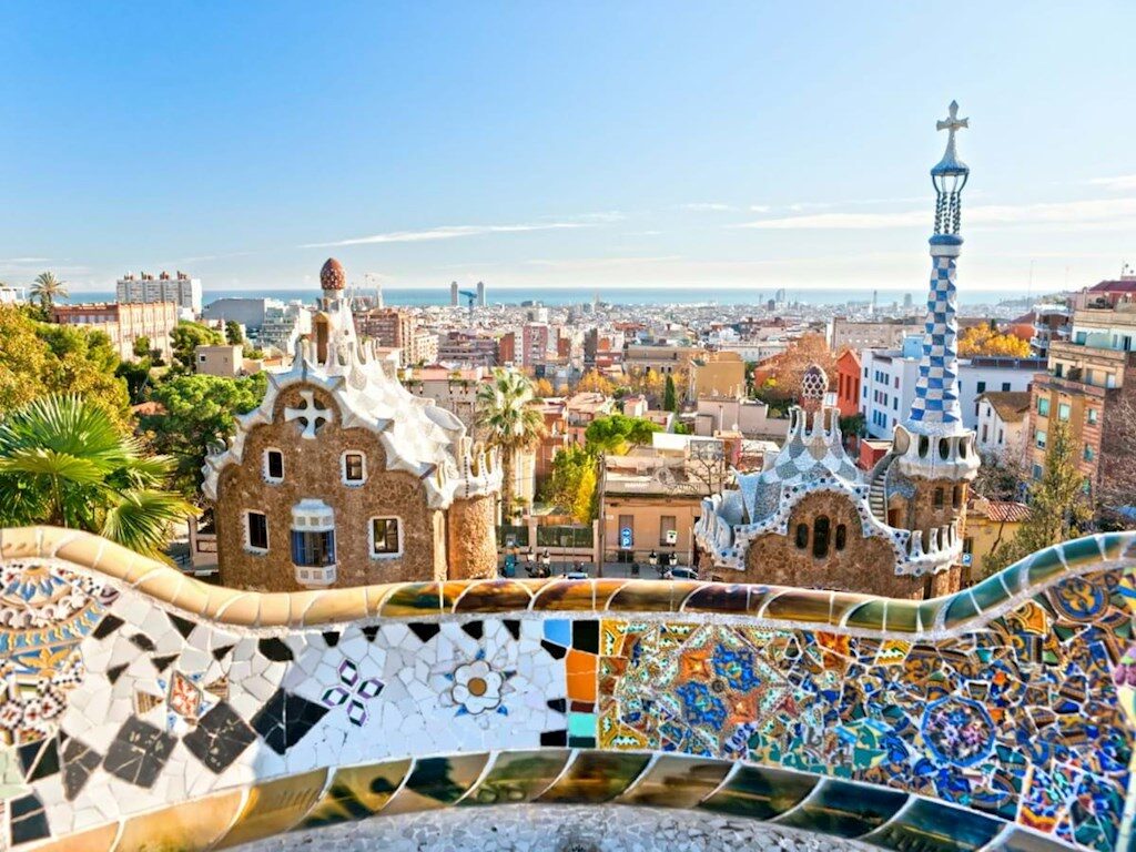 Most colourful places in the world: Park Güell, Barcelona, Catalonia, Spain