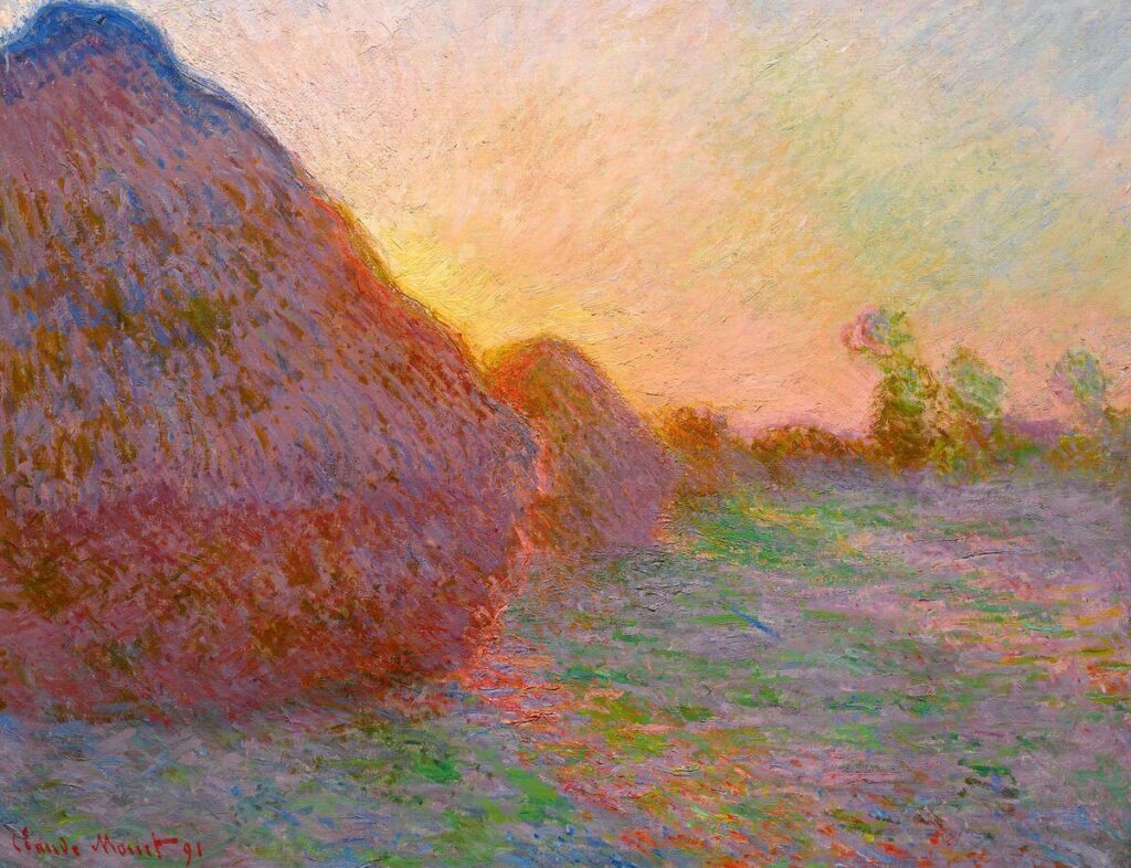 Impressionists dailyart Monet, Haystacks, Meules, 1890, private collection. 