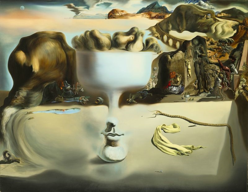 The Friendship of Salvador Dali and Coco Chanel: Salvador Dali, Apparition of face and fruit dish on a beach, 1938, oil on canvas, 
Wadsworth Atheneum, Hartford, Connecticut, USA.