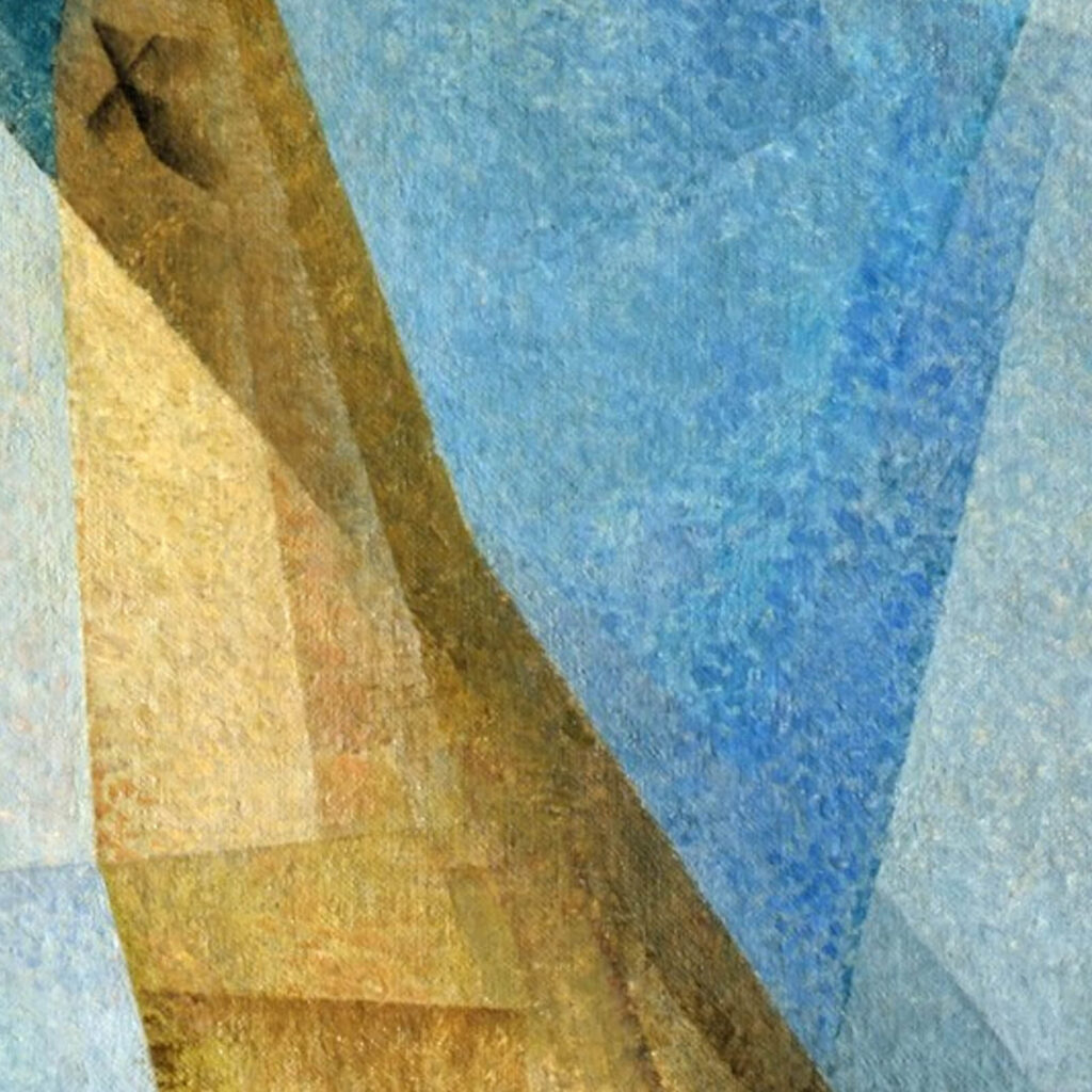 Lyonel Feininger, Sailboats, 1929, Detroit Institute of Arts, USA. Enlarged Detail of Sail.
