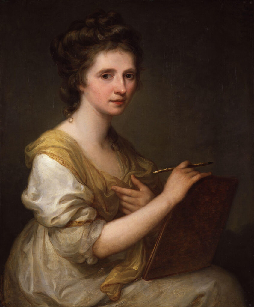 Self-portraits : Angelika Kaufmann, Self-portrait, 1770-75, National Portrait Gallery, London, UK.