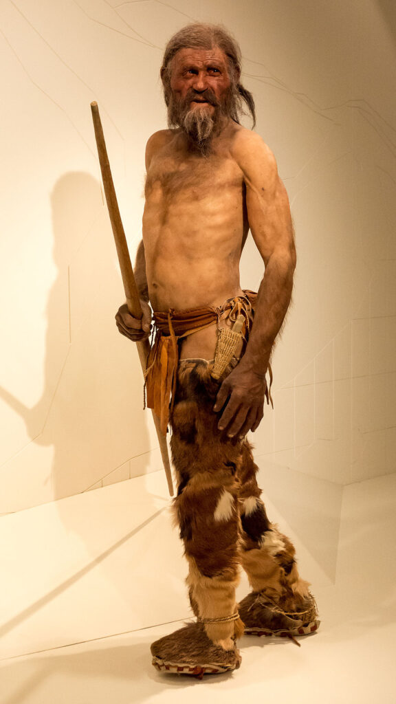 Tattoos history, art & culture: Otzi the Iceman, naturalistic reconstruction