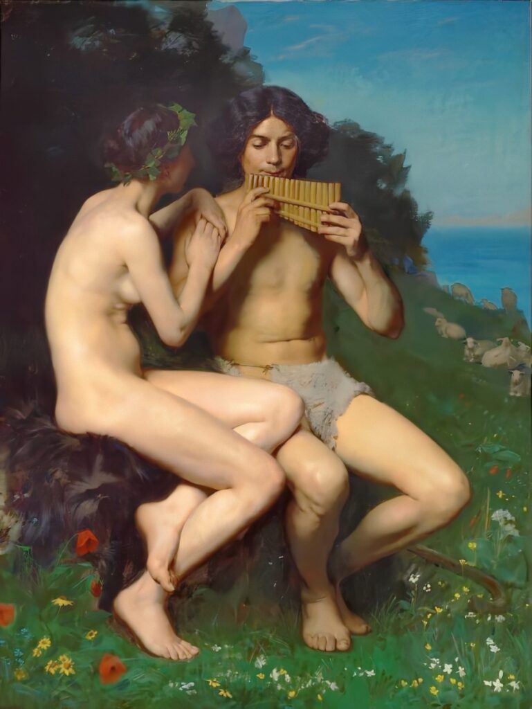 Daphnis and Chloé by Danish painter Peder Severin Krøyer.