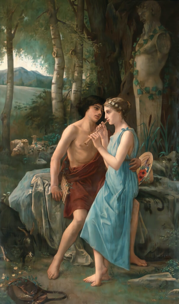 Daphnis and Chloé by French painter Pierre Cabanel.