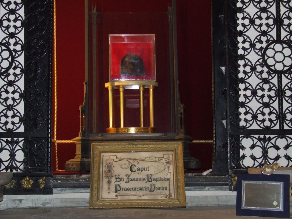 The Head of St.John the Baptist, Church of Saint Sylvester the First, Rome, Italy.