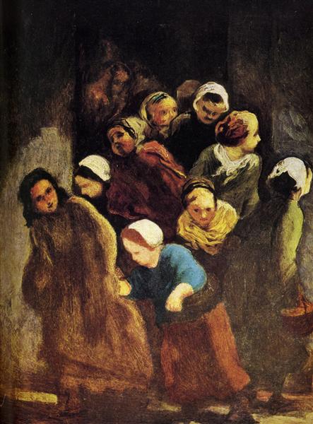 Online Learning? Back to the Old School in ArtHonore Daumier, Leaving school,