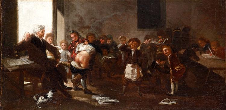 Online Learning? Back to the Old School in Art: Francisco Goya, The school scene