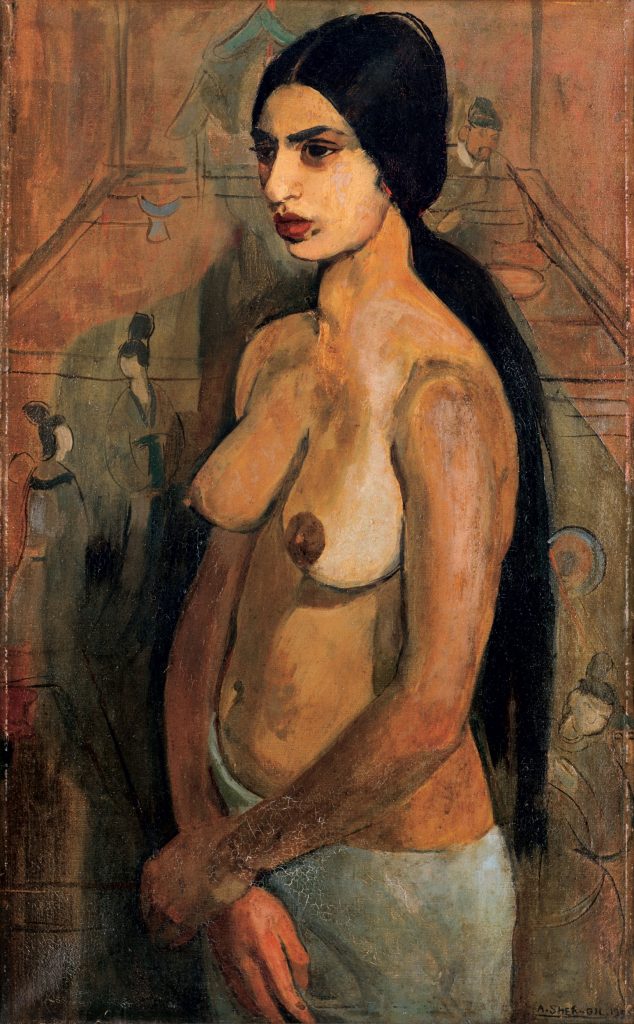 Female artist self-portraits: Amrita Sher-Gil was inspired by the work of Paul Gaugin when creating her self-portrait. 
