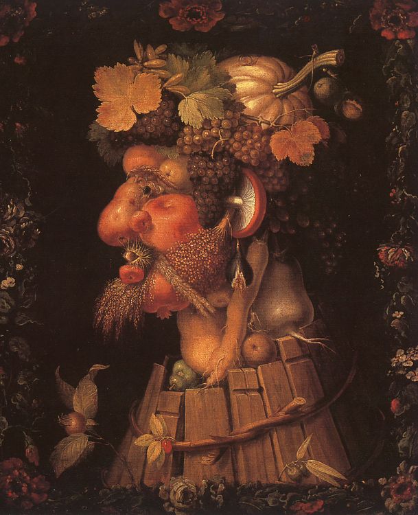 Arcimboldo's Allegories of the Seasons: Giuseppe Arcimboldo, Autumn, 1573, Musée du Louvre, Paris