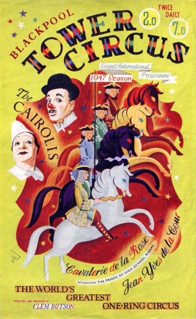 Circus poster, 1947, Blackpool Tower,