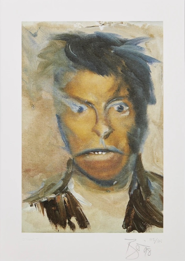 painters celebrities, David Bowie, D Head V, 1998, location unknown. mutualart.com