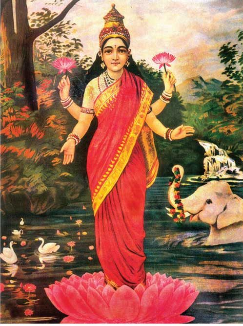 Raja Ravi Varma, Goddess Lakshmi,