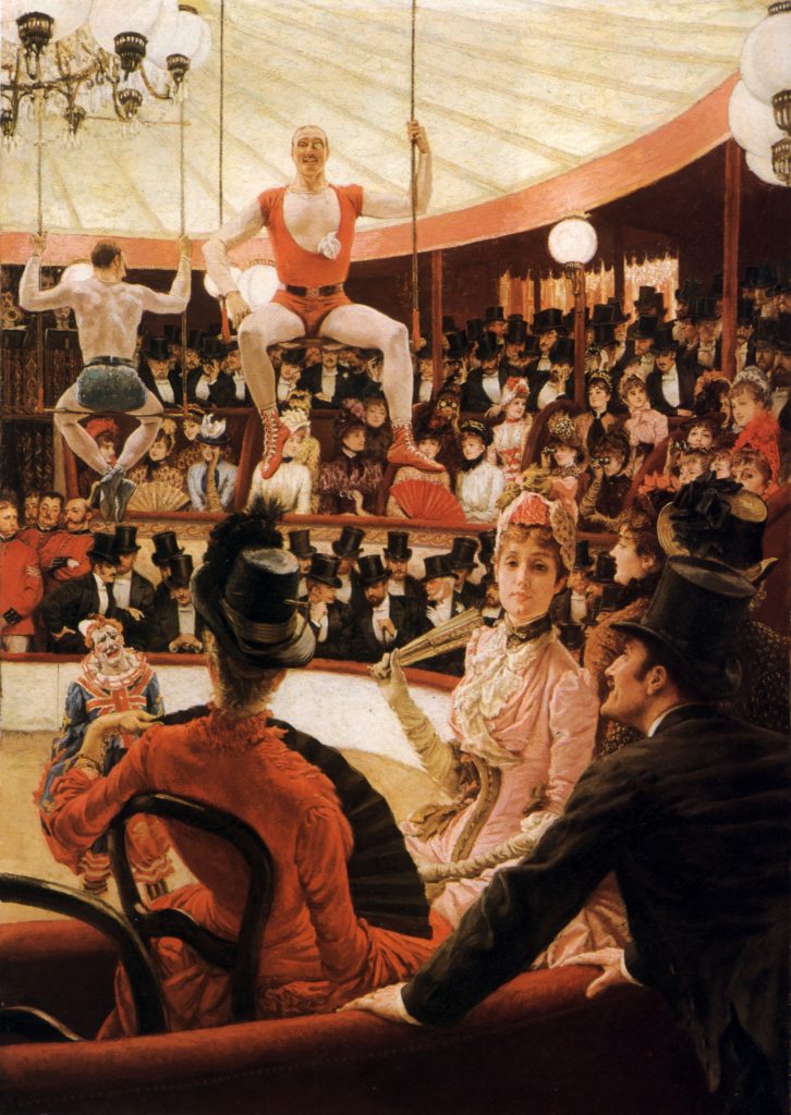 demimondaine: James Tissot, The Circus Lover (Les femmes de sport), 1885, Museum of Fine Arts, Boston, MA, USA.