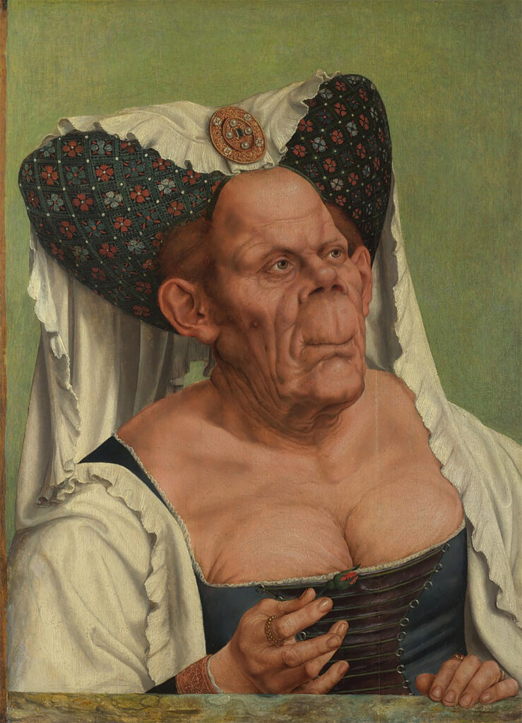 The Top 10 Strange and Bizarre Paintings: Quentin Matsys's portrait depicting a very masculine woman in fine clothes. 