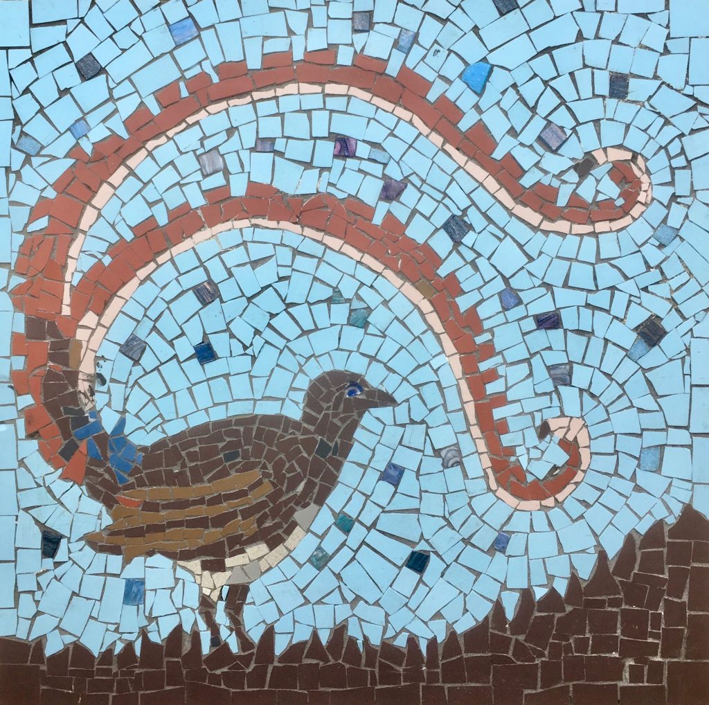 Alison Pierse, Lyrebird mosaic, 2020
