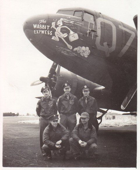 "The Wabbit Expwess" C-47 aircraft, 438th Troop Carrier Group.