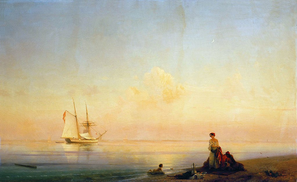 Ivan Aivazovsky, Sea shore. Calm, 