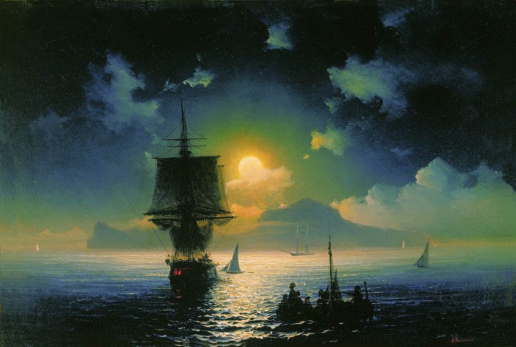 Ivan Aivazovsky, Moonlit night in Capri