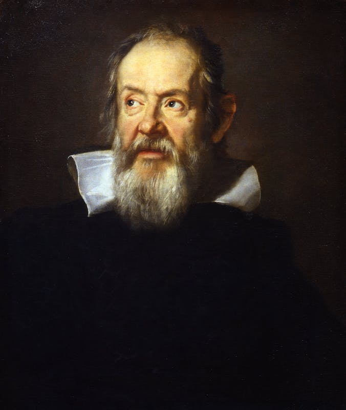 Galileo and the Moon in Art:Justus Sustermans, Portrait of Galileo Galilei, 1635, Uffizi Gallery, Florence, Italy. 