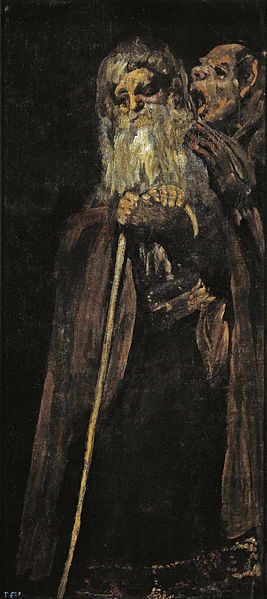 Goya's darkest secrets, Francisco Goya, Two Old Men. Pinturas Negras.