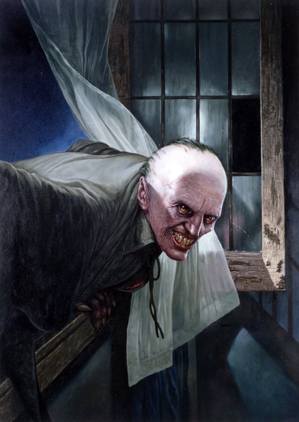 Horror in Art. Les Edwards, The Crogling Vampire, 1984, oil on board, Artist's website.
