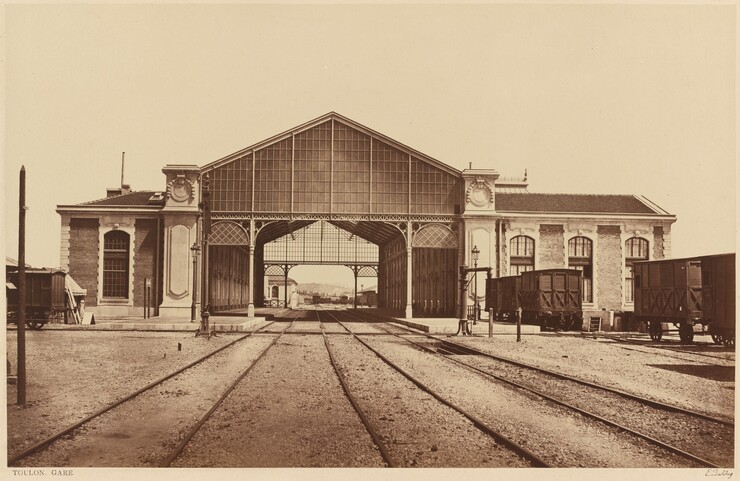 pioneers of photography. Édouard-Denis Baldus, Toulon, Train Station,