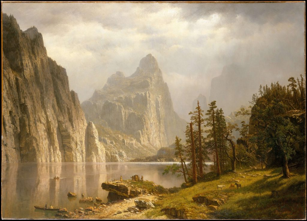 Albert Bierstadt, Merced River, Yosemite Valley. National Parks.